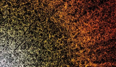 A slice through the 3D map of galaxies from the first few months of the DESI survey. The Earth is at the center, with the furthest galaxies plotted at distances of 10 billion light-years. Each point represents one galaxy. This version of the DESI map shows a subset of 400,000 of the 35 million galaxies that will be in the final map. Image credit: D. Schlegel / DESI / Lawrence Berkeley National Laboratory / M. Zamani, NSF’s NOIRLab.