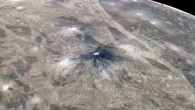 This image of Ganymede was captured by NASA’s Juno mission during a close flyby in June 2021. The enhanced-color version of the image was created by citizen scientist Thomas Thomopoulos. Image credit: NASA / JPL-Caltech / SwRI / MSSS / Thomas Thomopoulos.