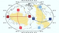 Locations of four vertical cross sections (thick, solid lines) on two LLSVPs (yellow). Image credit: Yuan & Li, doi: 10.1038/s41561-022-00908-3.