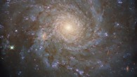 This Hubble image shows the spiral galaxy NGC 4571. Image credit: NASA / ESA / Hubble / J. Lee / PHANGS-HST Team.