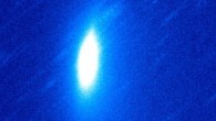 This image, taken with the 2.5-m Nordic Optical Telescope, shows the long-period comet C/2014 B1 (Scwartz). The orbit of this comet lies exterior to Saturn’s, yet it exhibited cometary activity during its most recent passage through the Solar System’s giant planet region. Image credit: David Jewitt.