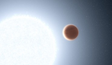 An artist’s impression of the ultrahot Jupiter KELT-20b. Image credit: NASA / ESA / Leah Hustak, STScI.