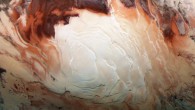 This image, taken on December 17, 2012 by ESA’s Mars Express, shows the icy cap that covers Mars’ south pole, composed of frozen water and carbon dioxide. Image credit: ESA / DLR / FU Berlin / Bill Dunford.