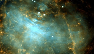 A citizen scientist spotted the main-belt asteroid 2001 SE101 passing in front of the Crab Nebula. Image credit: NASA / ESA / Hubble / M. Thévenot, @AstroMelina.