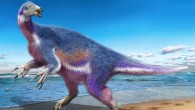 Life reconstruction of Paralitherizinosaurus japonicus. Image credit: Masato Hattori.
