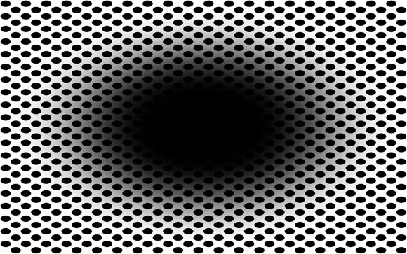 Example of illusorily expanding central region or ‘hole;’ viewing the image full screen is best for eliciting the effect. Image credit: Laeng et al., doi: 10.3389/fnhum.2022.877249.