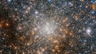 This Hubble image shows the globular cluster Terzan 9, a relic of a generation of long-lived stars that formed in the early Galaxy. The color image was made from separate exposures taken in the visible and infrared regions of the spectrum with Hubble’s Advanced Camera for Surveys (ACS) and Wide Field Camera 3 (WFC3). Three filters were used to sample various wavelengths. The color results from assigning different hues to each monochromatic image associated with an individual filter. Image credit: NASA / ESA / Hubble / R. Cohen.