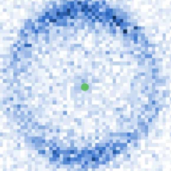 Zuber et al. observed a new type of molecular ion based on the interaction between a neutral Rydberg atom and a charged ion with a bond length of several micrometers. Image credit: Zuber et al., doi: 10.1038/s41586-022-04577-5.