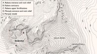 Mount Piramagrun, showing the location of the main Rabana and Merquly settlements. Image credit: Michael Brown / Rabana-Merquly Archaeological Project.