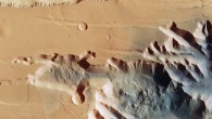 This image, captured by the High Resolution Stereo Camera (HRSC) onboard ESA’s Mars Express on April 21, 2022, shows Ius and Tithonium Chasmata, which form part of Mars’ Valles Marineris canyon structure. Image credit: ESA / DLR / FU Berlin.
