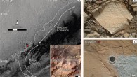 (a) Location of the Buckskin mudstone sample (red star) in Gale Crater, Mars; (b and c) images from the Mars Hand Lens Imager onboard the Curiosity rover of (b) Lamoose, a local float block adjacent to Buckskin within the Murray formation showing laminations, and (c) Buckskin. Image credit: NASA / JPL-Caltech / University of Arizona.