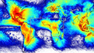 This map shows that lightning occurs mostly over land compared to ocean; the gray rectangle indicates the region of interest from 50°W to 50°E and 20°S to 20°N. Image credit: Pan et al., doi: 10.1038/s41467-022-31714-5.