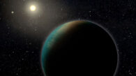 An artistic rendition of the super-Earth TOI-1452b. Image credit: Benoit Gougeon, Université de Montréal.