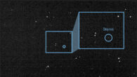 This image of the light from asteroid Didymos and its orbiting moonlet Dimorphos is a composite of 243 images taken by the DRACO camera on board NASA’s DART spacecraft on July 27, 2022. Image credit: NASA / JPL / DART Navigation Team.