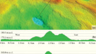 West-east (W-E) and north-south (N-S) cross-section of the reef-like landform showing a distinct highest-elevated central dome in relation to less-elevated rim. Image credit: Lipar et al., doi: 10.1002/esp.5459.
