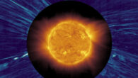 This image, obtained with the Metis instrument onboard ESA’s Solar Orbiter on March 25, 2022, shows the solar corona. Image credit: Telloni et al., doi: 10.3847/2041-8213/ac8104.