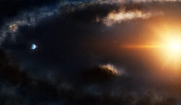 An artist’s illustration of a protoplanet around LkCa 15; the protoplanet resides within dense rings of dust and gas that surround the star; material accumulates in a clump and arc-shape, about 60 degrees away from the protoplanet. Image credit: M. Weiss / Harvard & Smithsonian’s Center for Astrophysics.
