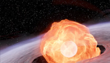 An artist’s impression of the fireball around a white dwarf. Image credit: ROSITA Collaboration / Annika Kreikenbohm.