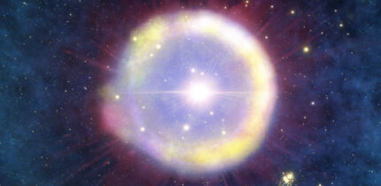 This artist’s impression shows a field of Population III stars as they would have appeared a mere 100 million years after the Big Bang. Image credit: NOIRLab / NSF / AURA / J. da Silva / Spaceengine.