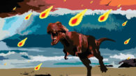 Artwork depicting one dinosaur’s experience of the Chicxulub impact. Image credit: Hermann Bermúdez.