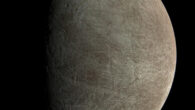 This view of Europa was captured by JunoCam during Juno’s close flyby on September 29, 2022. Citizen scientist Björn Jónsson processed the view to create this image. Image credit: NASA / JPL-Caltech / SwRI / MSSS / Björn Jónsson / CC BY-NC-SA 2.0.