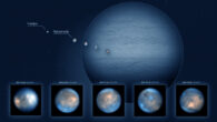 These images shows Jupiter’s icy moons Ganymede and Europa with Jupiter in the background. Image credit: ESO / King & Fletcher / NASA / ESA / A. Simon, NASA’s Goddard Space Flight Center / M.H. Wong, University of California, Berkeley / OPAL Team.