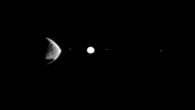 Deimos passing in front of Jupiter and its Galilean moons. Image credit: ESA / DLR / FU Berlin / K.-D. Matz.