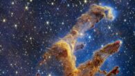 This image from Webb’s Near-Infrared Camera shows the Pillars of Creation. Image credit: NASA / ESA / CSA / STScI / Joseph DePasquale, STScI / Anton M. Koekemoer, STScI / Alyssa Pagan, STScI.