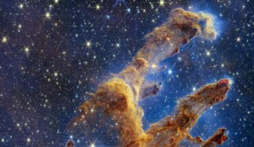 This image from Webb’s Near-Infrared Camera shows the Pillars of Creation. Image credit: NASA / ESA / CSA / STScI / Joseph DePasquale, STScI / Anton M. Koekemoer, STScI / Alyssa Pagan, STScI.