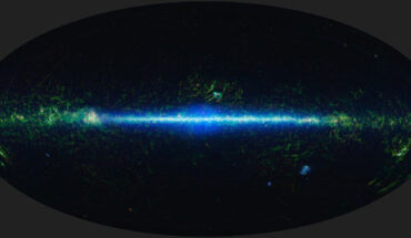 This mosaic is composed of images covering the entire sky, taken by WISE as part of WISE’s 2012 All-Sky Data Release; by observing the entire sky, WISE can search for faint objects, like distant galaxies, or survey groups of cosmic objects. Image credit: NASA / JPL-Caltech / UCLA.