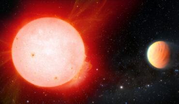 An artist’s impression of TOI-3757b and its parent star. Image credit: NOIRLab / NSF / AURA / J. da Silva / Spaceengine / M. Zamani.
