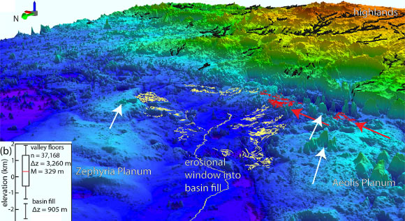 Benjamin Cardenas & Michael Lamb show definitive evidence of a roughly 3.5-billion-year-old shoreline with substantial sedimentary accumulation, at least 900 m thick, that covered hundreds of thousands of square kilometers. Image credit: Benjamin Cardenas / Penn State.