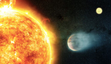 An artist’s impression of a hot Jupiter in a binary stellar system. Image credit: NASA / CXC / M. Weiss.