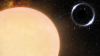 An artist’s concept of the Gaia BH1 binary system. Image credit: International Gemini Observatory / NOIRLab / NSF / AURA / J. da Silva / Spaceengine / M. Zamani.