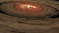Bonsor et al. present distinct observational evidence from white dwarf planetary systems for planetesimal formation occurring during the first few hundred thousand years after cloud collapse in exoplanetary systems. Image credit: NASA / JPL-Caltech.