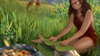 Ancient inhabitants of the Gesher Benot Ya’aqov site in Israel likely used some kind of earth oven that maintained a temperature below 500 degrees Celsius to cook their fish. Image credit: Ella Maru / Tel Aviv University.