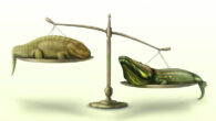 An artist’s reconstruction of Eryops megacephalus (left) and Paracyclotosaurus davidi (right). Image credit: Josè Vitor Silva.