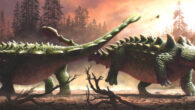 Zuul crurivastator in battle. Image credit: Henry Sharpe.