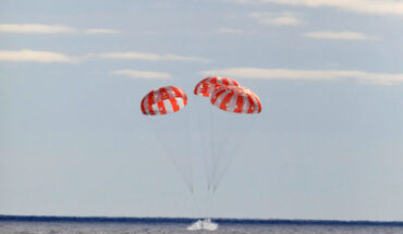 NASA’s uncrewed Orion spacecraft splashed down in the Pacific Ocean on December 11, 2022, after a 25.5 day mission to the Moon. Image credit: NASA.