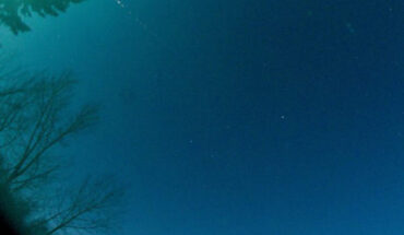The February 2021 fireball captured by the Global Fireball Observatory camera at Miquelon Lake Provincial Park, Alberta, Canada. Image credit: University of Alberta.