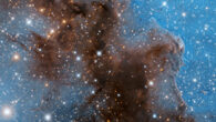 This Hubble image shows a part of the Carina Nebula, which is located 7,500 light-years away in the southern constellation of Carina. Image credit: NASA / ESA / A. Kraus, University of Texas at Austin / Gladys Kober, NASA & Catholic University of America.