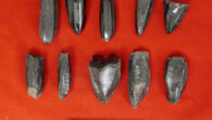 Obsidian tools from the Maya site of Q’umarkaj and the surrounding region in Guatemala. Image credit: R. Horowitz.