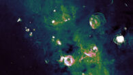 A part of the Galactic plane as seen by the ASKAP radio telescope and the Parkes radio telescope, Murriyang, showing supernova remnants and the space between the stars. Image credit: R. Kothes, NRC / PEGASUS Team.