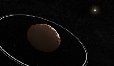 This illustration shows what Chariklo and its rings could look like, based on our current understanding. Image credit: NASA / ESA / CSA / Leah Hustak, STScI.