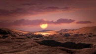 An artist’s conception of the surface of the Earth-mass exoplanet Wolf 1069b. Image credit: NASA’s Ames Research Center / Daniel Rutter.