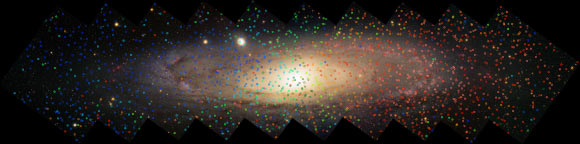 Dey et al. uncovered striking new evidence for a mass migration of stars into the Andromeda galaxy. Image credit: KPNO / NOIRLab / AURA / NSF / Local Group Survey Team / T.A. Rector, University of Alaska Anchorage / D. de Martin / M. Zamani.