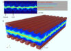 The PEMFC domain generated by Wang et al.: (a) 2D and (b) 3D rendering of the segmented membrane electrode assembly with artificially overlayed flow channels; the gas channel and land contacting the microporous gas diffusion layer are labeled. Image credit: Wang et al., doi: 10.1038/s41467-023-35973-8.