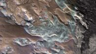 A relict glacier near Mars’ equator. Image credit: Lee et al. / LPSC 2023 / NASA.