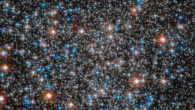 This Hubble image shows a portion of Messier 55, a globular cluster located some 20,000 light-years away in the constellation of Sagittarius. Image credit: NASA / ESA / A. Sarajedini, Florida Atlantic University / M. Libralato, STScI, ESA & JWST / Gladys Kober.