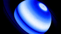 This composite image shows the Saturn Lyman-alpha bulge, an emission from hydrogen which is a persistent and unexpected excess detected by NASA’s Voyager 1 spacecraft, NASA’s Cassini probe, and the NASA/ESA Hubble Space Telescope between 1980 and 2017. Image credit: NASA / ESA / Lotfi Ben-Jaffel, IAP & LPL.